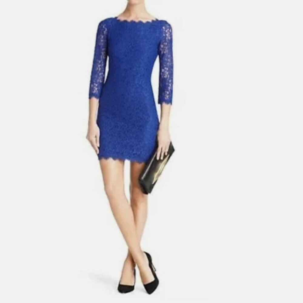 Diane von Furstenberg Lace Sheath Dress – Timeless & Elegant